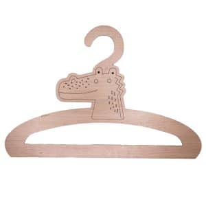 چوب لباسی نوزادی مدل تمساح کد C01 مجموعه 6 عددی