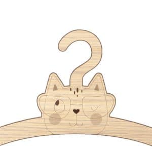 چوب لباسی نوزاد مدل گربه C01 بسته 5 عددی